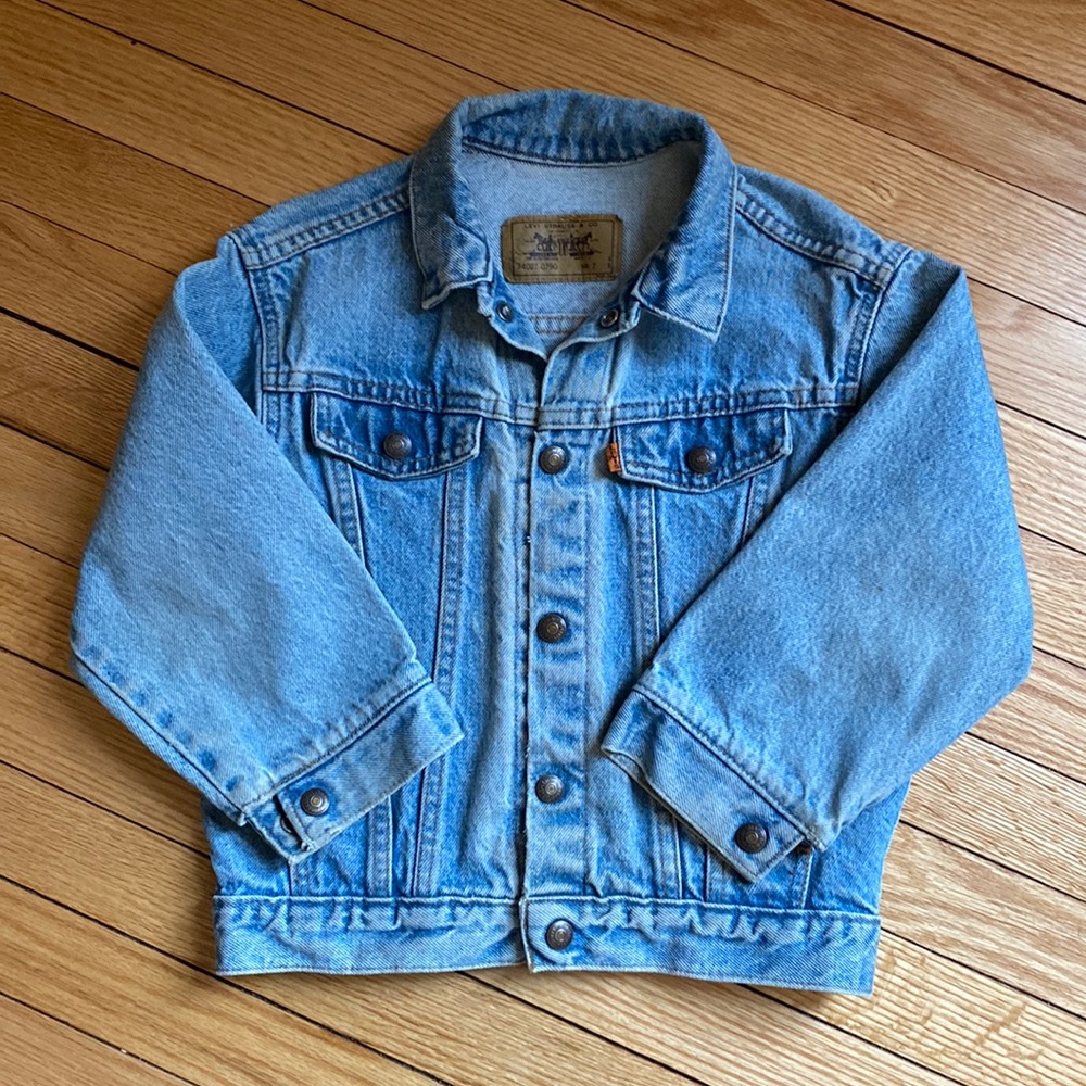Little Levi’s Vintage 80s Orange Tab Jean Jacket | Size 7